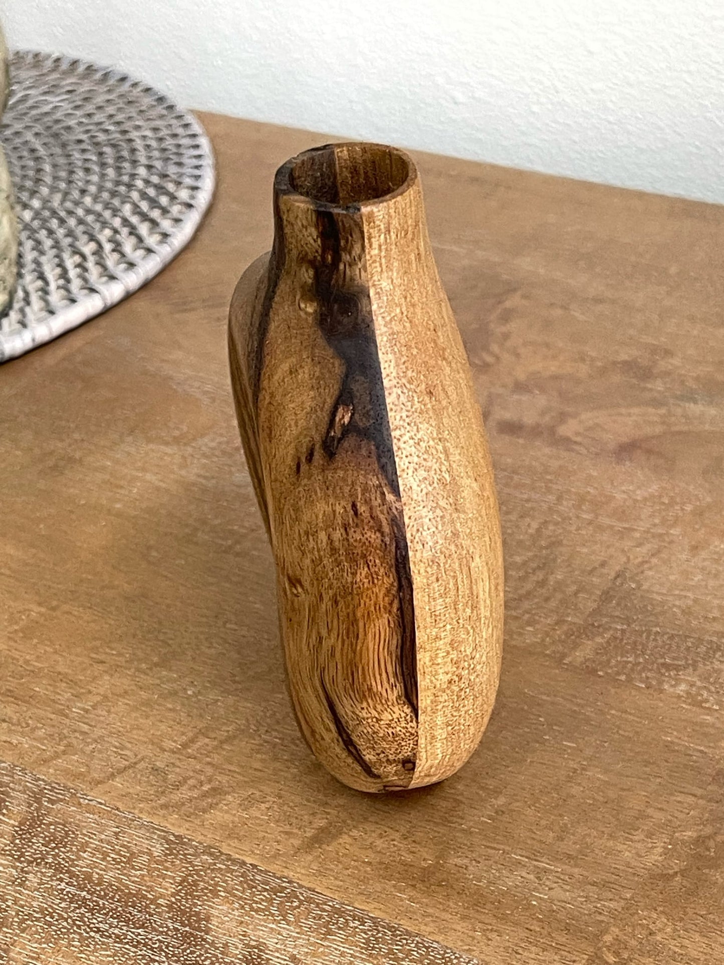 Small Black Limba Dried Flower Vase