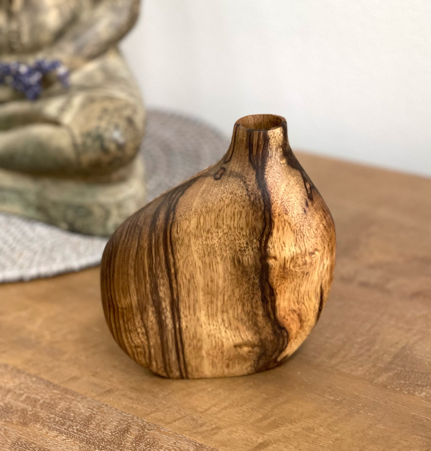 Small Black Limba Dried Flower Vase