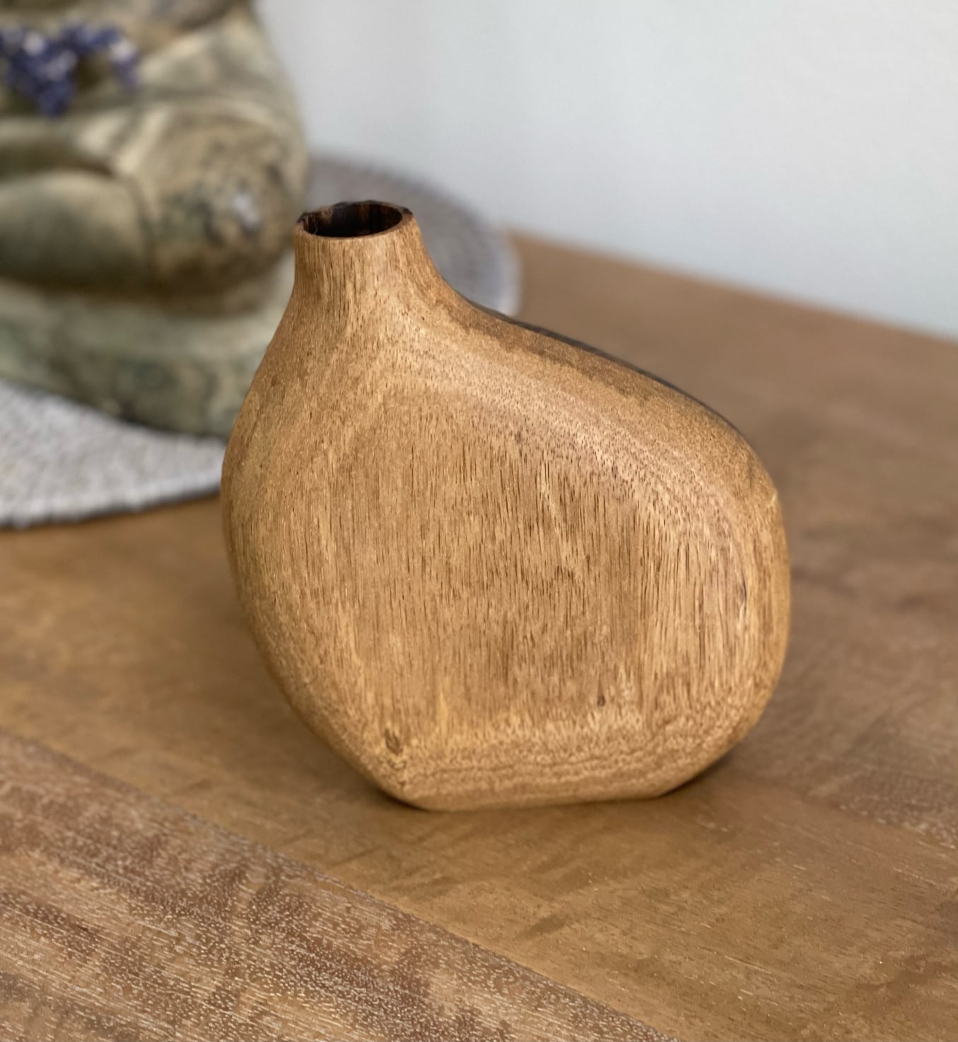 Small Black Limba Dried Flower Vase