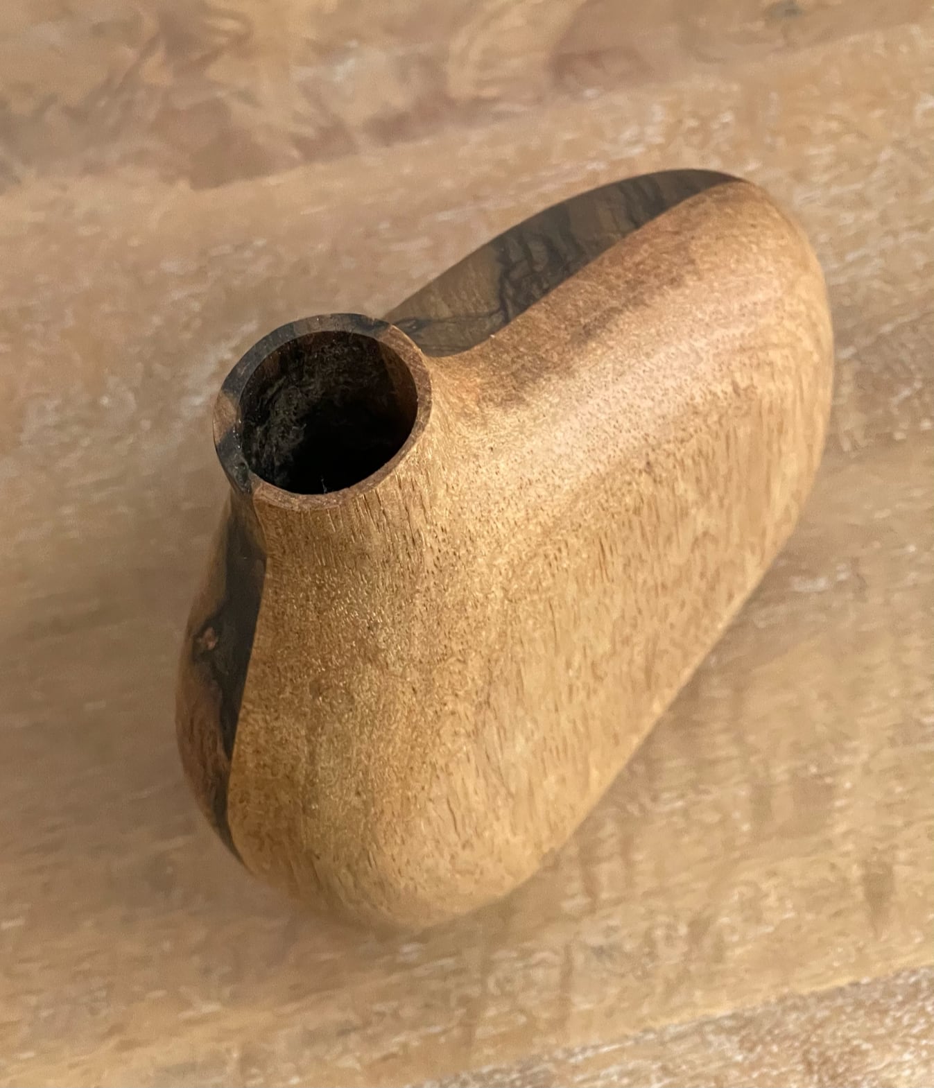 Small Black Limba Dried Flower Vase