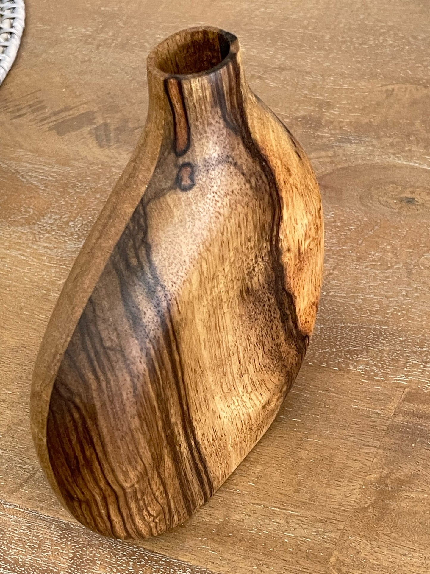 Small Black Limba Dried Flower Vase