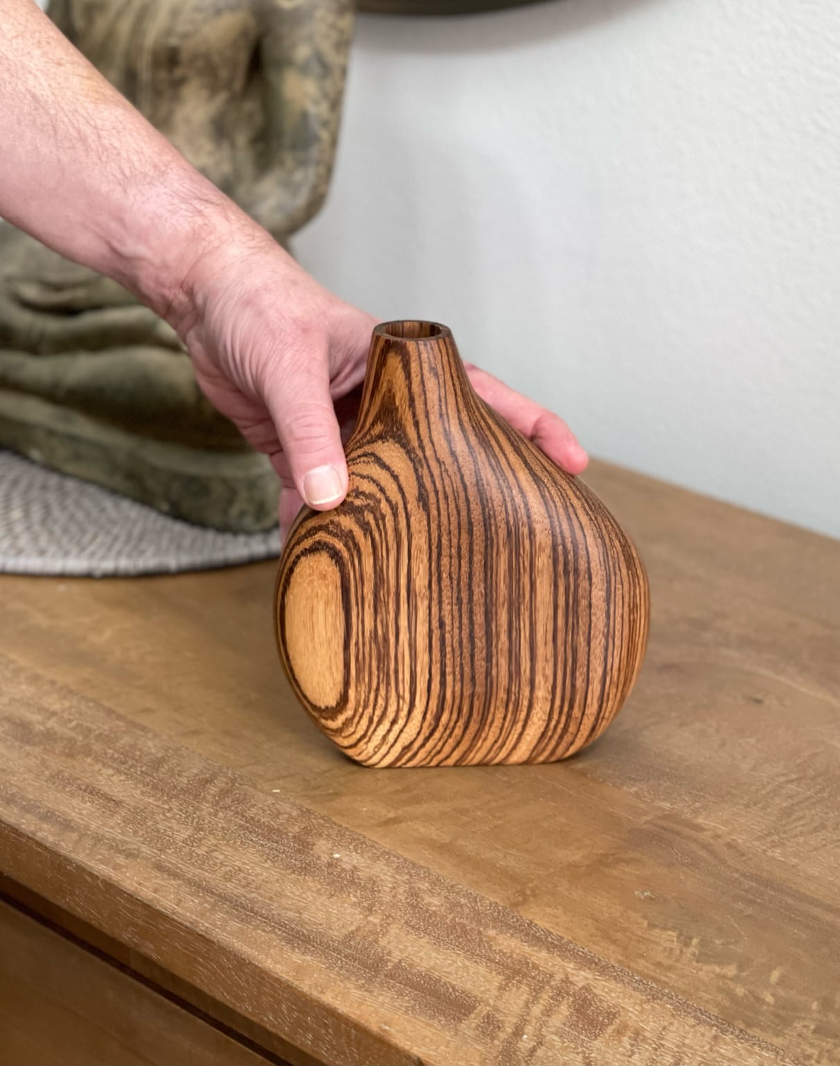 Zebrawood Dried Flower Vase